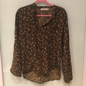 Abercrombie Tie Neck Blouse